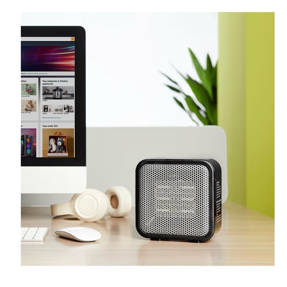 Amazon Essentials Black and Silver Portable Ceramic Space Heater (A122) - Picture 6 of 6